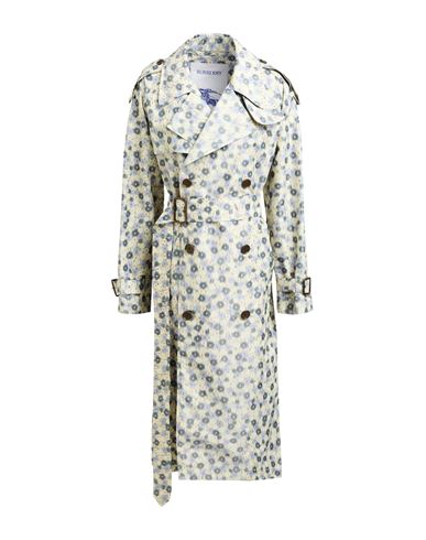 Burberry Woman Overcoat & Trench Coat Pastel Yellow Size 6 Viscose, Polyester In Gray