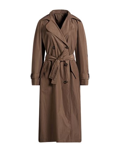 Brunello Cucinelli Woman Overcoat & Trench Coat Brown Size 6 Polyester, Cotton, Brass