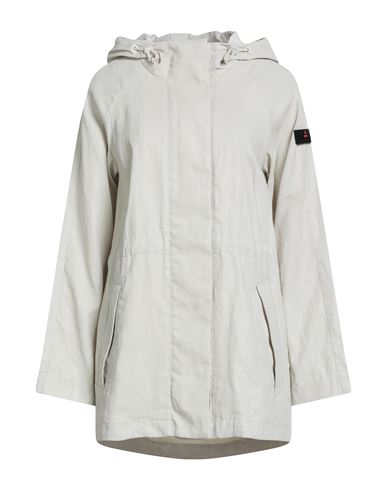 Peuterey Woman Jacket Beige Size 6 Linen In White