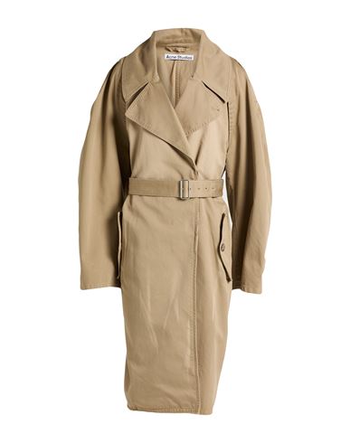 Acne Studios Woman Overcoat & Trench Coat Sand Size 8 Cotton In Neutral