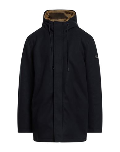 Yes Zee By Essenza Jeans Man Coat Navy Size 3xl Polyester, Viscose, Wool In Blue