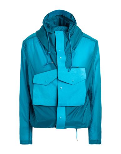 Ten C Man Jacket Turquoise Size 44 Polyamide, Polyester In Blue