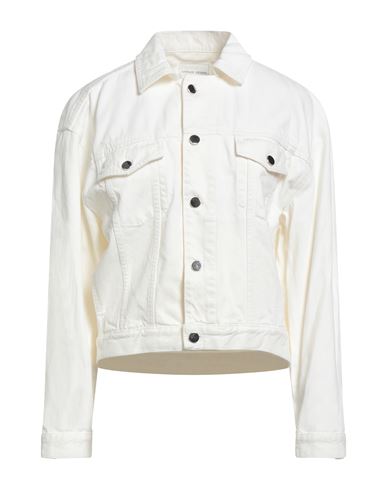 Loulou Studio Woman Denim Outerwear Off White Size L Organic Cotton