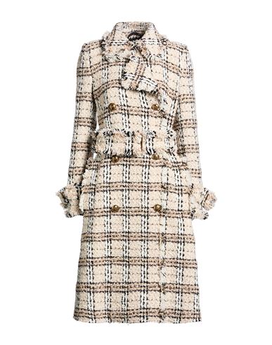 Burberry Woman Coat Beige Size 14 Polyamide, Cotton, Viscose, Wool, Synthetic Fibers In Sand