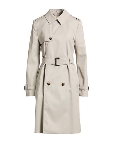 Burberry Woman Overcoat & Trench Coat Light Grey Size 8 Polyester, Cotton In Gray