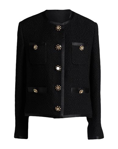 Dolce & Gabbana Woman Jacket Black Size 8 Virgin Wool, Silk, Polyamide, Polyester