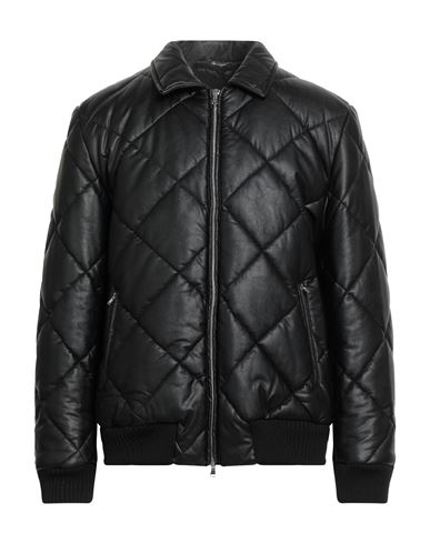 Grey Daniele Alessandrini Man Jacket Black Size 44 Polyurethane, Viscose