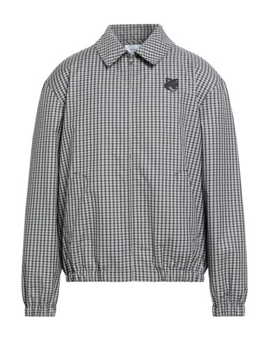 Maison Kitsuné Man Jacket Grey Size L Cotton, Polyester In Gray