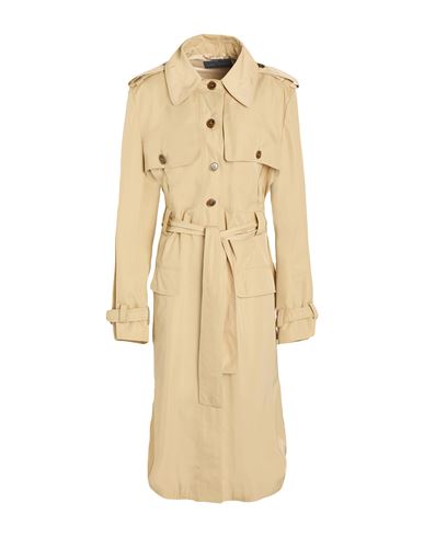 Alberta Ferretti Woman Overcoat & Trench Coat Beige Size 12 Polyester In Sand