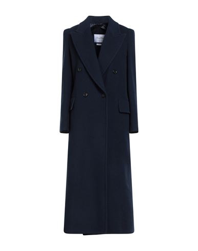 Max Mara Sfilata Woman Coat Navy Size 2 Virgin Wool, Cashmere In Blue