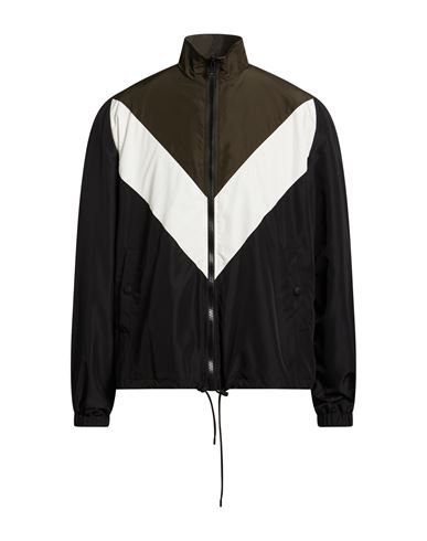 Msgm Man Jacket Black Size 38 Polyester In Multi