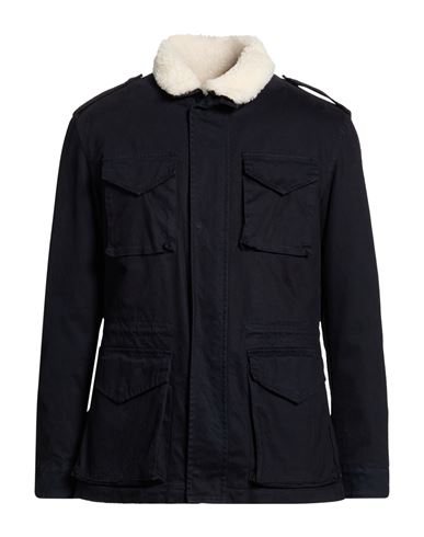 Drumohr Man Jacket Midnight Blue Size M Cotton, Elastane