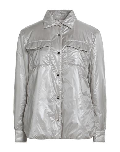 Herno Woman Jacket Beige Size 6 Polyamide In Silver