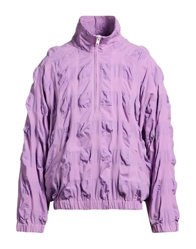 Msgm Man Jacket Lilac Size 38 Cotton, Elastane In Purple