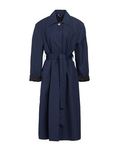 Magda Butrym Woman Overcoat & Trench Coat Navy Size 6 Cotton In Blue