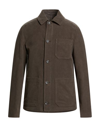 Montedoro By Slowear Man Jacket Charcoal Size 40 Cotton In Brown
