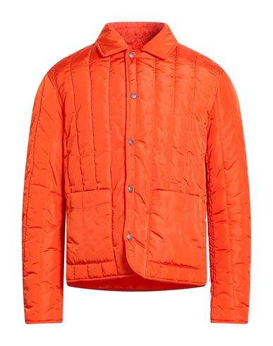 Montedoro By Slowear Man Puffer Orange Size 40 Polyamide