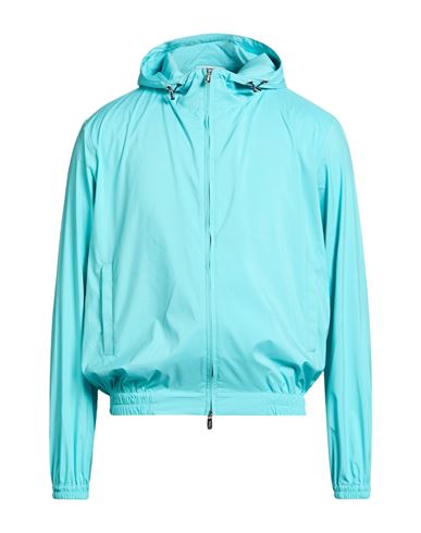 Fedeli Man Jacket Turquoise Size M Polyester In Blue