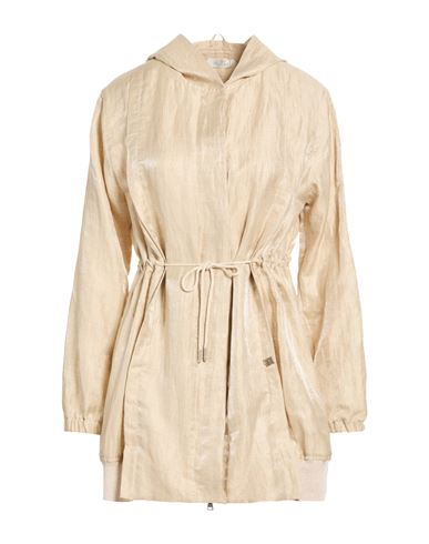 Panicale Woman Overcoat & Trench Coat Beige Size 6 Linen, Polyamide In Sand