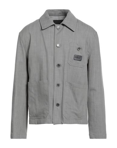 Gaelle Paris Gaëlle Paris Homme Man Denim Outerwear Sage Green Size 42 Cotton, Ceramic Polyester Thread, Elastane In Gray