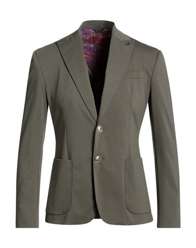 Ungaro Man Blazer Dark Green Size 40 Cotton, Nylon, Elastane