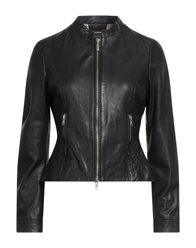 Bomboogie Woman Jacket Black Size 4 Leather