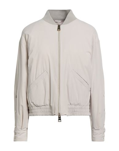 Herno Resort Woman Jacket Ivory Size 6 Polyamide, Elastane, Polyurethane In Neutral