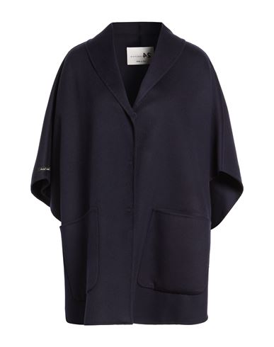 Manzoni 24 Woman Coat Midnight Blue Size 16 Wool
