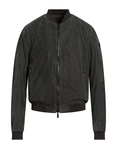 Moorer Man Jacket Charcoal Size 50 Leather In Gray