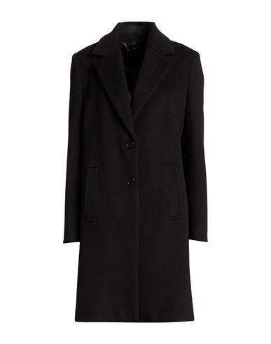 Hanita Woman Coat Black Size 12 Polyester, Viscose