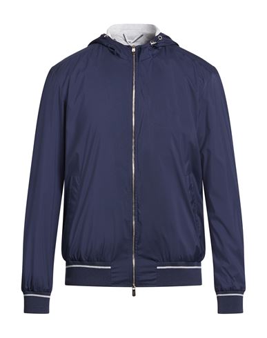 Fedeli Man Jacket Navy Size 42 Polyester In Blue