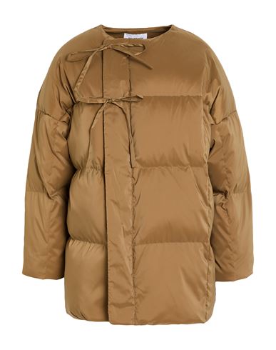 Beams Woman Puffer Khaki Size Onesize Polyester In Gold