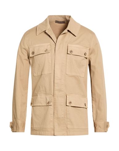 En Avance Man Jacket Sand Size 40 Cotton, Elastane In Neutral