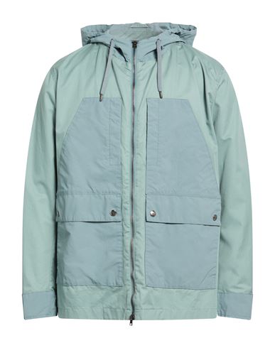Herno Man Jacket Turquoise Size 42 Cotton, Polyester In Blue