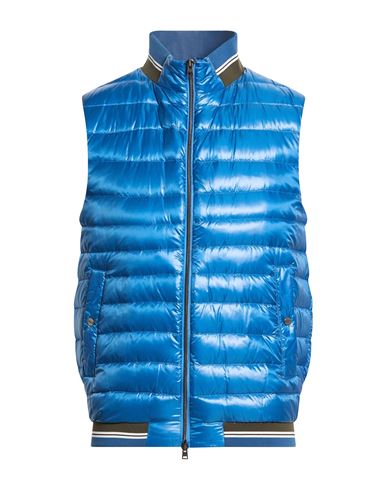 Herno Man Vest Azure Size 40 Polyamide, Elastane In Blue