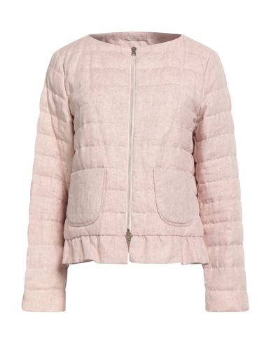 Herno Woman Puffer Light Pink Size 10 Linen
