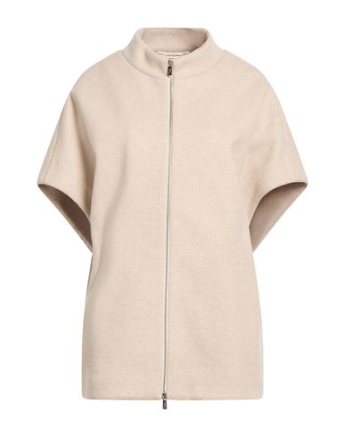 Fedeli Woman Overcoat & Trench Coat Beige Size 8 Wool, Cashmere, Lycra In Sand