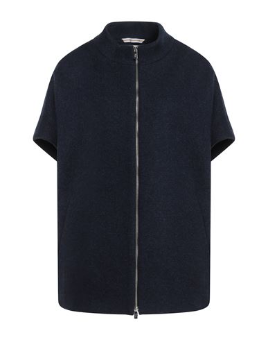 Fedeli Woman Jacket Navy Size L Cashmere In Blue