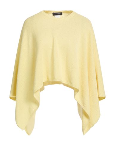 Fabiana Filippi Woman Cape Pastel Yellow Size Onesize Cotton, Linen, Polyester