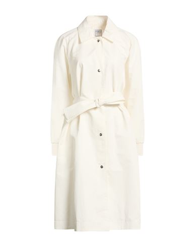 Fedeli Woman Overcoat & Trench Coat Ivory Size 6 Cotton, Elastane In White