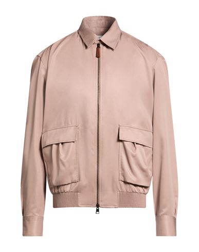 Brioni Man Jacket Light Brown Size Xxl Silk