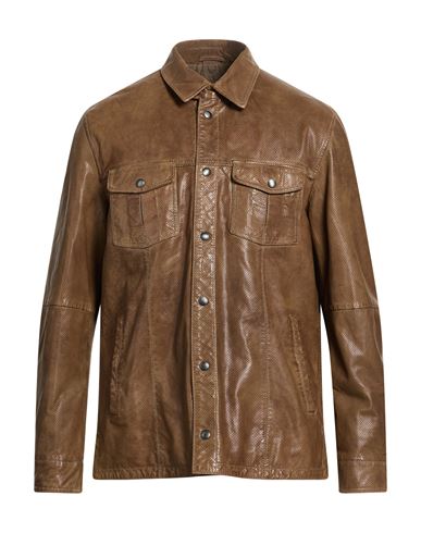 Gms-75 Man Jacket Brown Size Xxl Lambskin