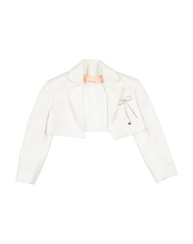 Elisabetta Franchi Babies'  La Mia Bambina Toddler Girl Blazer White Size 4 Polyester In Blue
