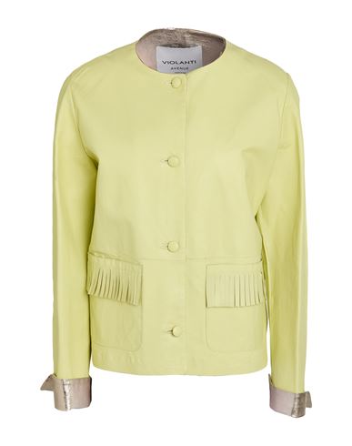 Violanti Avenue Woman Jacket Light Green Size 8 Leather