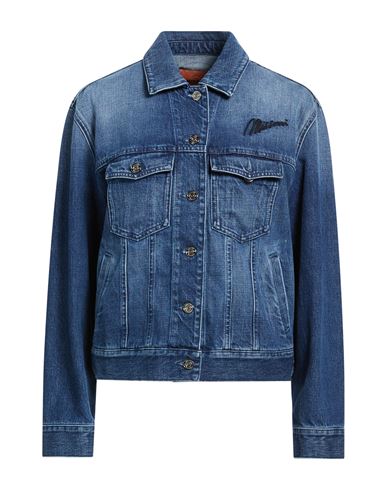 Missoni Woman Denim Outerwear Blue Size L Cotton In Blue