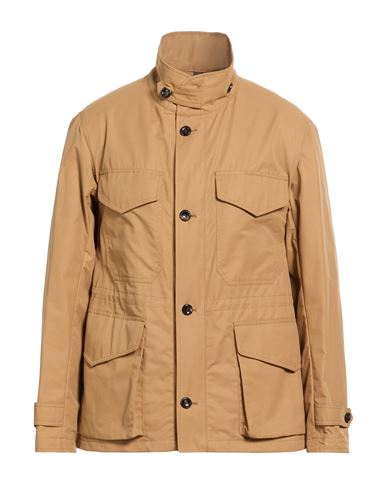 Luigi Bianchi Mantova Man Jacket Camel Size 42 Cotton, Polyamide In Brown