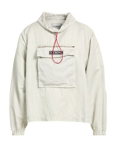 Iceberg Man Jacket Light Grey Size 44 Linen, Cotton In Gray