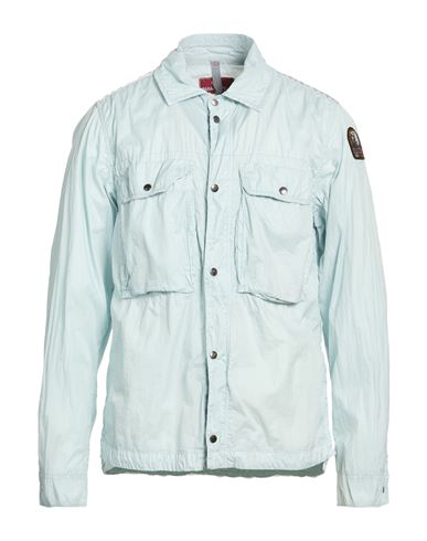 Parajumpers Man Jacket Sky Blue Size M Polyamide In Green