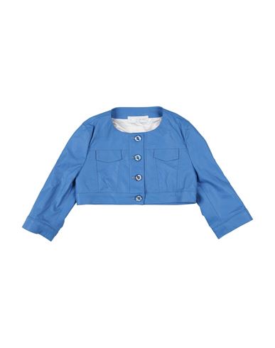 Colorichiari Babies'  Toddler Girl Jacket Light Blue Size 7 Polyurethane, Viscose