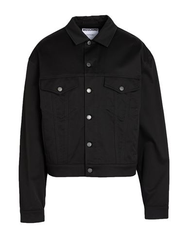 Moschino Couture X Smiley World Man Jacket Black Size 42 Cotton, Elastane